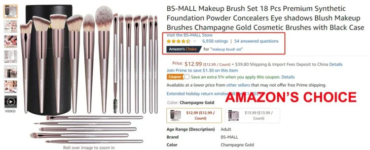 BS-MALL 18pcs Champagne Gold Makeup Brush Private Label Custom Makeup Cosmetic Brushes Set with Brush Holder