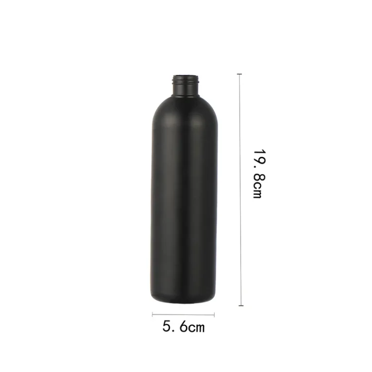 Black Round Shoulder Plastic Bottle 350ml Shampoo Body Wash Spray Bottles - Image 5