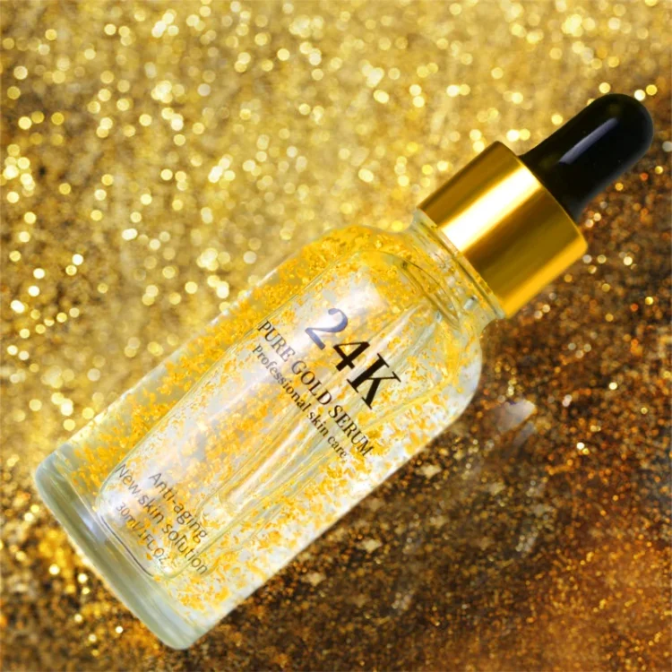 AiXin Hot Selling 30ML 24K Gold Serum Korea Deep Moisturizing Anti Aging Fade Fine Lines Beauty Skin Care OEM 24K Gold Serum