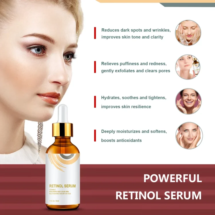 OEM Custom Envisha High Quality Skin Care Anti Aging Moisturizing Retinol Hyaluronic Acid Vitamin C Face Serum - Image 3