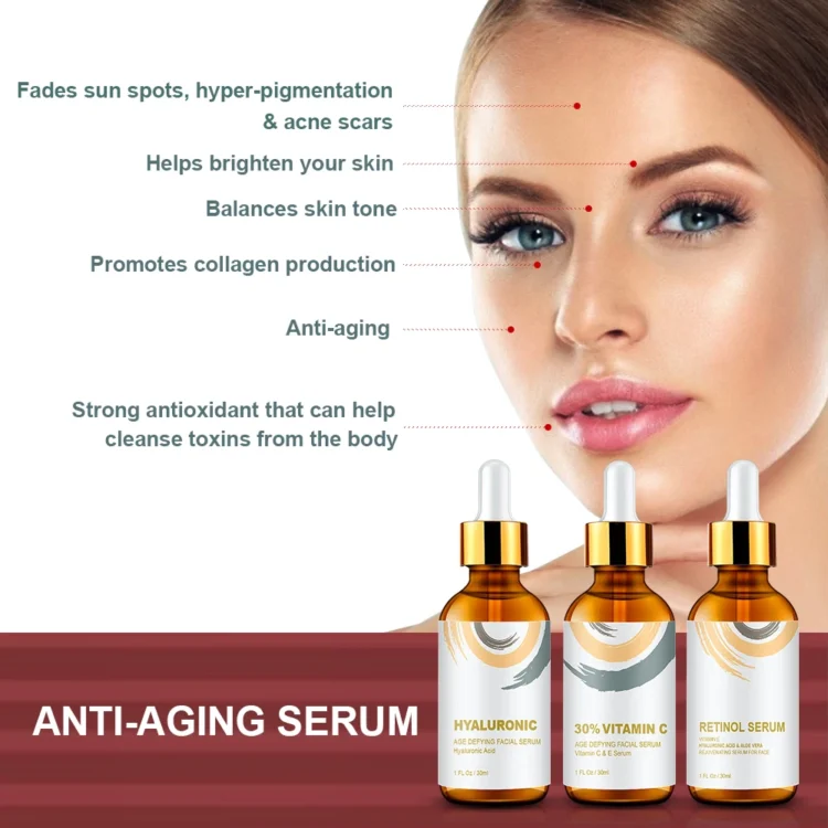 OEM Custom Envisha High Quality Skin Care Anti Aging Moisturizing Retinol Hyaluronic Acid Vitamin C Face Serum - Image 5