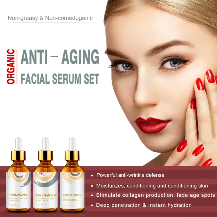 OEM Custom Envisha High Quality Skin Care Anti Aging Moisturizing Retinol Hyaluronic Acid Vitamin C Face Serum