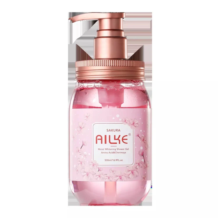 AILKE Sakura Body Wash Shower Gel 500ML for Cleaning and Whitening - Image 5