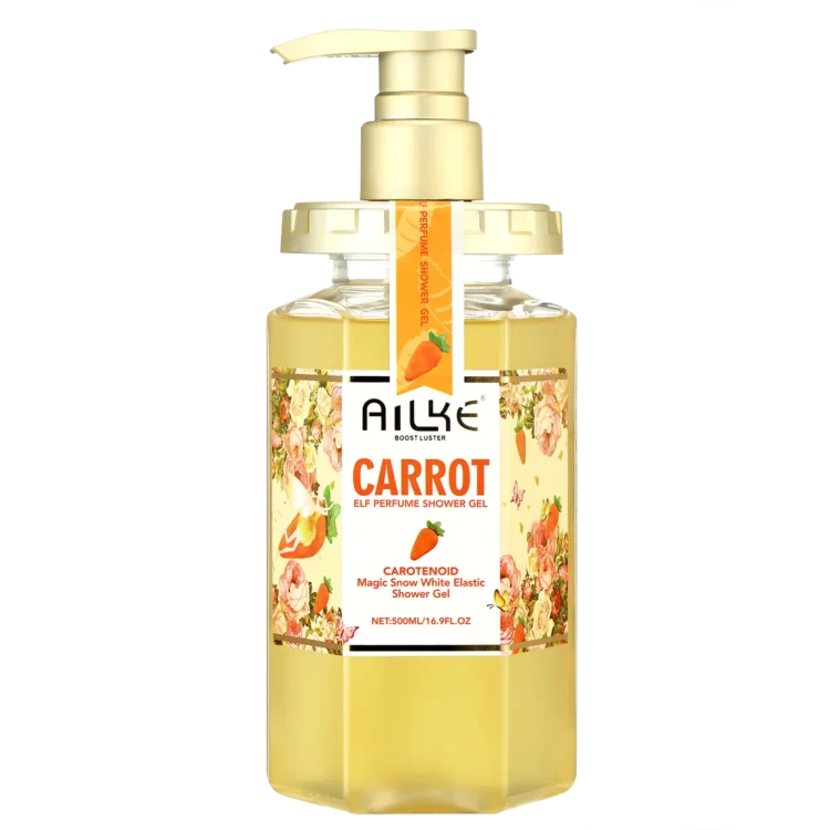 AILKE Private Label Shea Butter Carrot Body Wash Shower Gel - Image 5