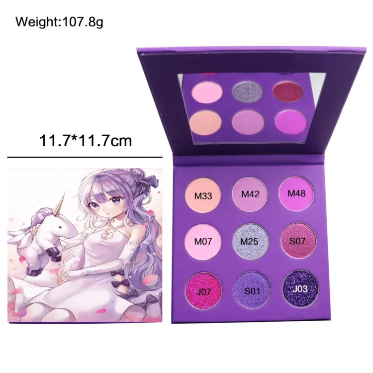 Eye Shadow Professional Cardboard Makeup No Brand Custom Color Shimmer Matte Palette Eyeshadow Private Label 9 Colors Waterproof - Image 2